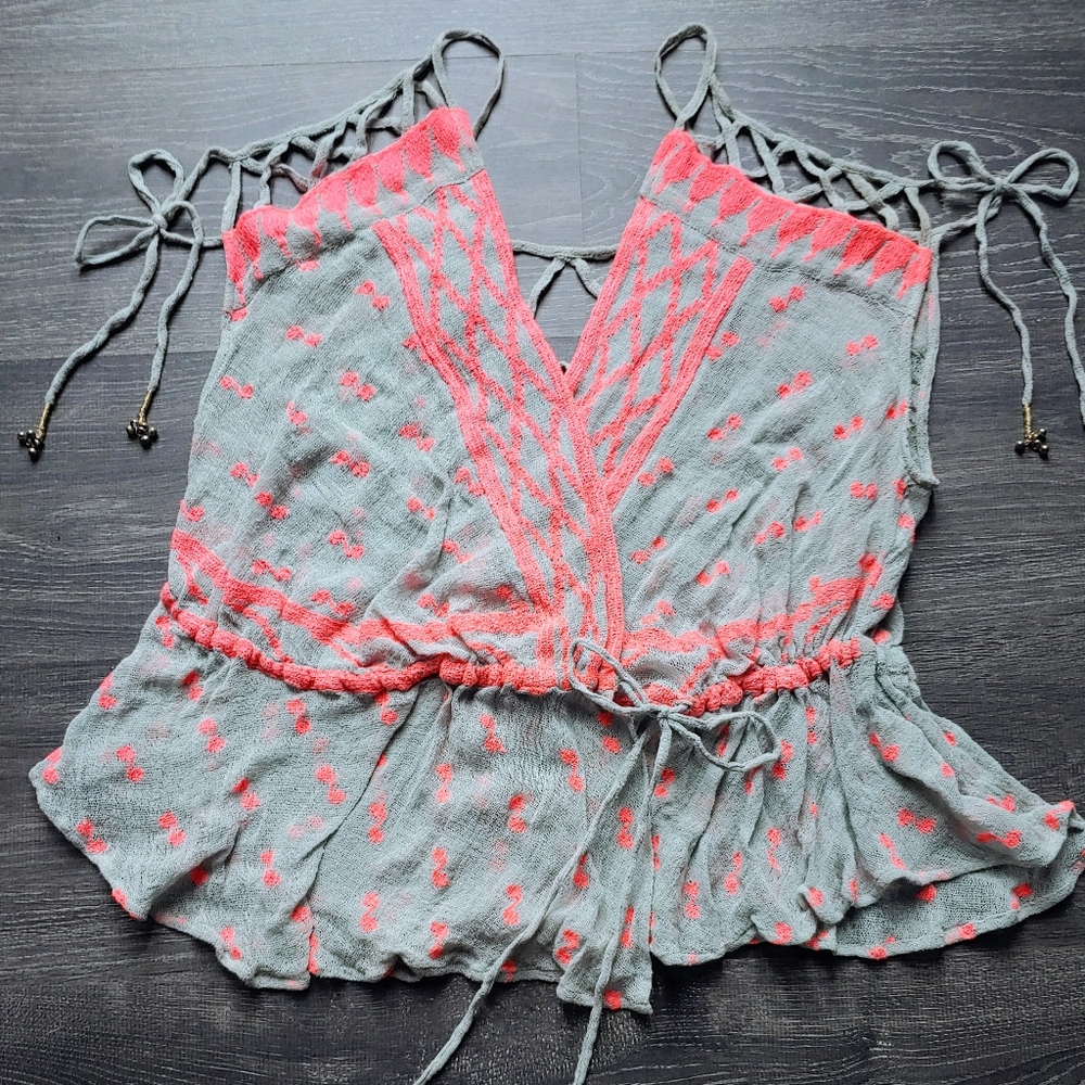 New Romantics by Free People boho cage tank